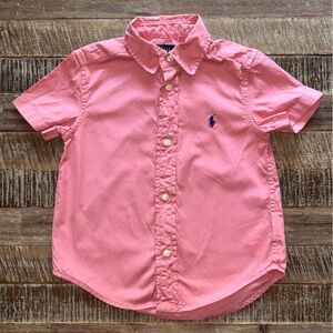 Ralph Lauren Pink Button Down Kids Shirt